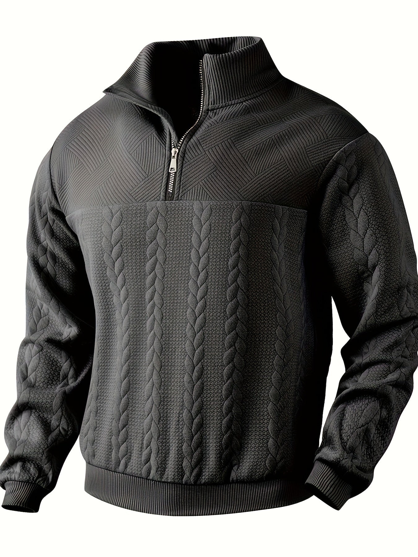 Rafael - Maglione da uomo vintage con cerniera