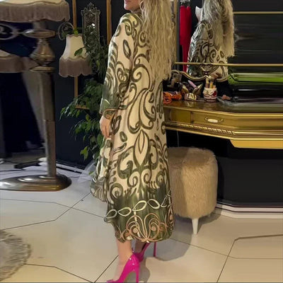 Olivia – Abito Lungo Vintage con Spacco