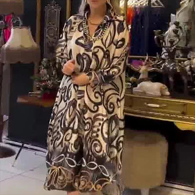 Olivia – Abito Lungo Vintage con Spacco