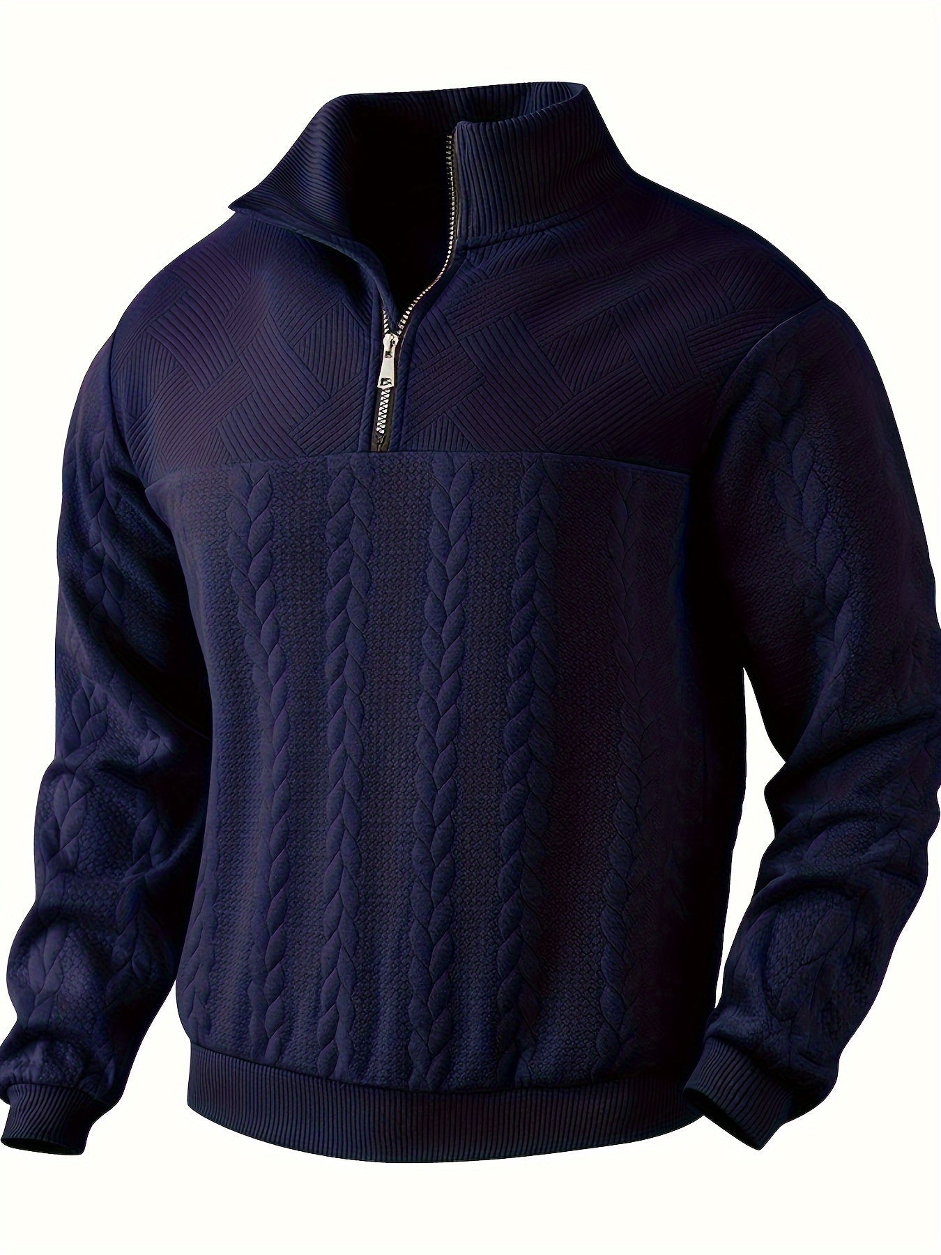 Rafael - Maglione da uomo vintage con cerniera
