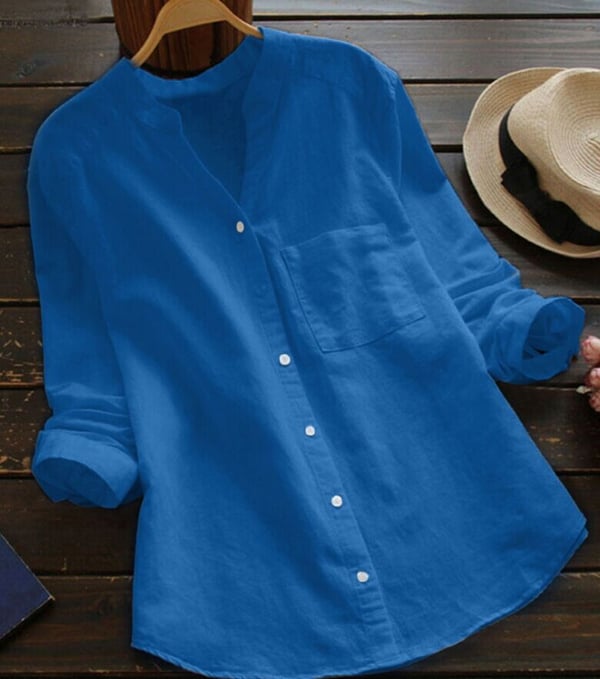 Greta | Camicia in lino a manica lunga elegante