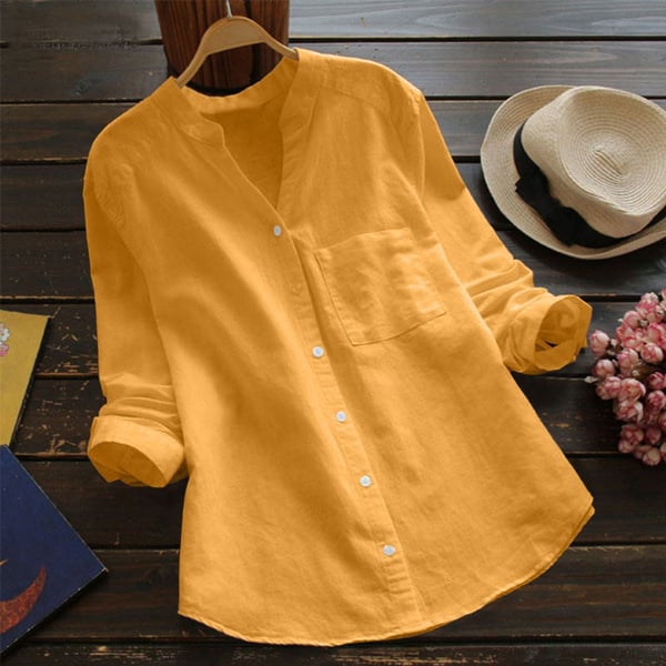 Greta | Camicia in lino a manica lunga elegante