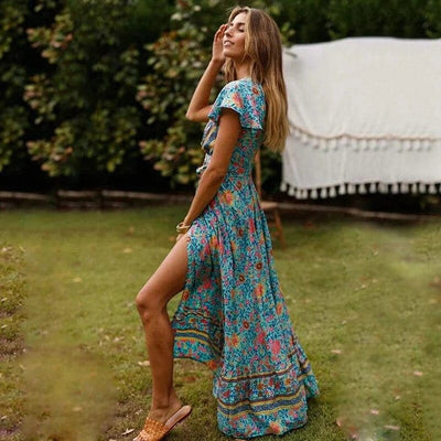 Veronica™ - Maxi Abito Con Spacco Alto