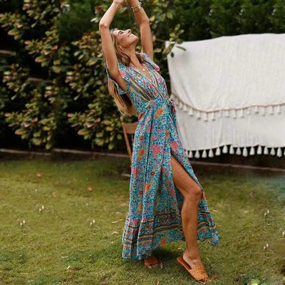 Veronica™ - Maxi Abito Con Spacco Alto