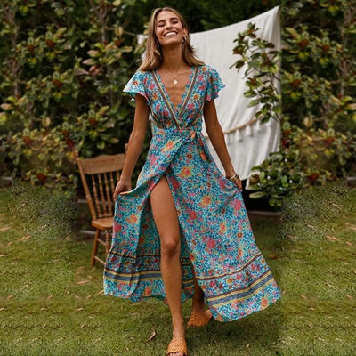 Veronica™ - Maxi Abito Con Spacco Alto