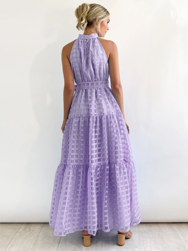 Raila - Elegante Abito Maxi con Collo All'Americana