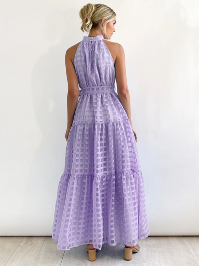 Raila - Elegante Abito Maxi con Collo All'Americana