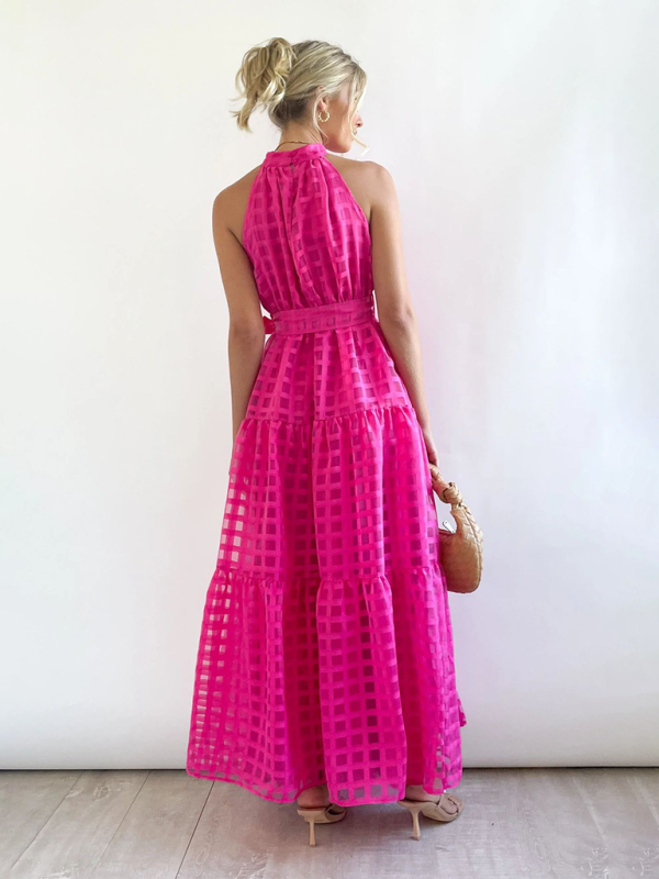 Raila - Elegante Abito Maxi con Collo All'Americana