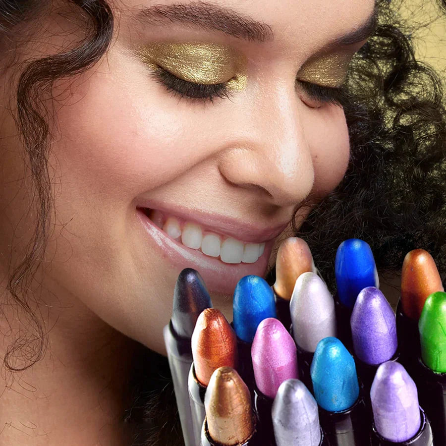 Ombretto - Set di 15 colori-matite resistenti all'acqua
