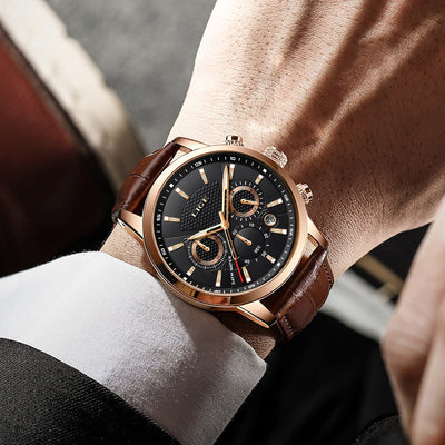 Orologio in pelle militare alla moda