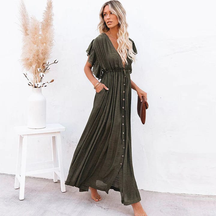 Esmee™ - Maxi Abito Verde Scuro Ibiza