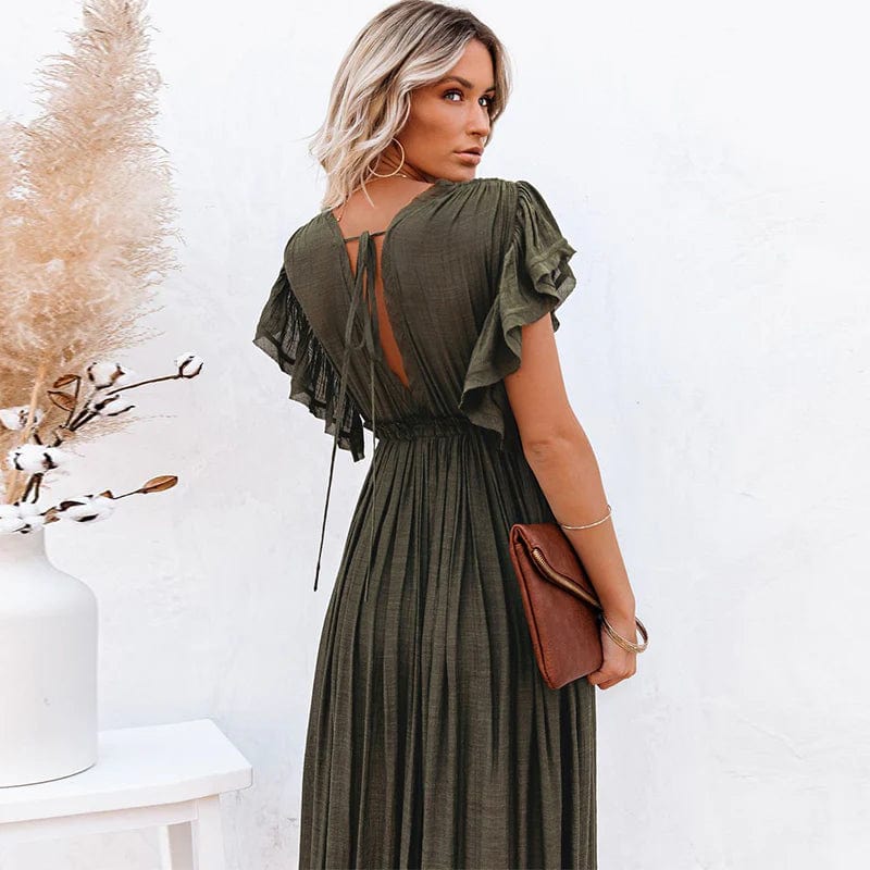 Esmee™ - Maxi Abito Verde Scuro Ibiza