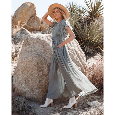 Sara™ Maxi Verde/Grigia Ibiza Vestito