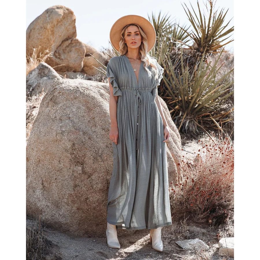 Sara™ Maxi Verde/Grigia Ibiza Vestito