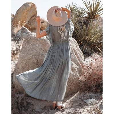 Sara™ Maxi Verde/Grigia Ibiza Vestito