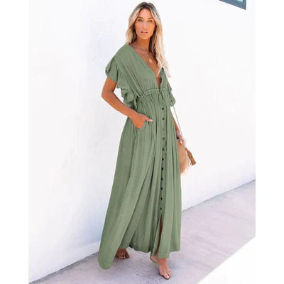 Puck™ - Maxi Verde Ibiza Vestito da Spiaggia