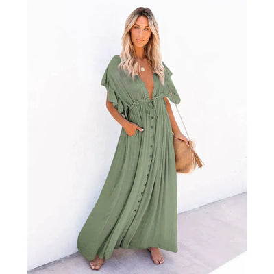 Puck™ - Maxi Verde Ibiza Vestito da Spiaggia
