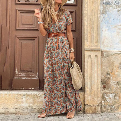 Sanne™ - Maxi Ibiza Dress - Inclusa cintura