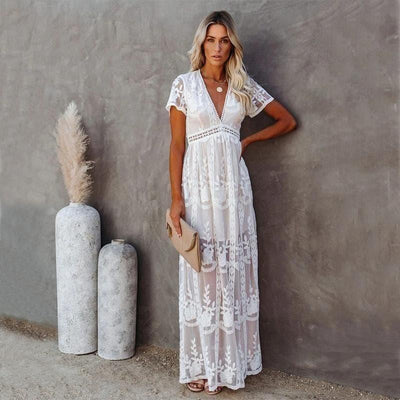 Aniek™ - Maxi Abito in Pizzo Ibiza