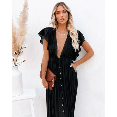 Feline™ Maxi Nera Ibiza Abito