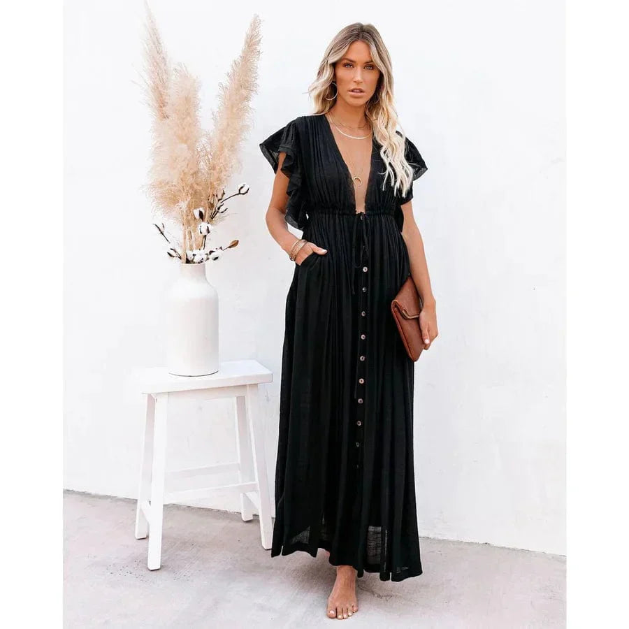 Feline™ Maxi Nera Ibiza Abito