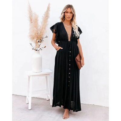 Feline™ Maxi Nera Ibiza Abito