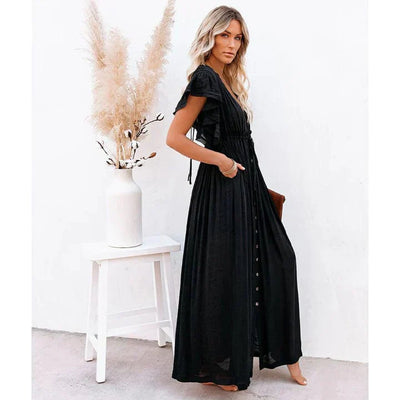 Feline™ Maxi Nera Ibiza Abito