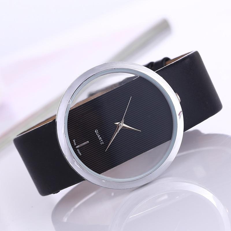 Orologio al Quarzo con Quadrante Trasparente Elegante