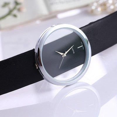 Orologio al Quarzo con Quadrante Trasparente Elegante