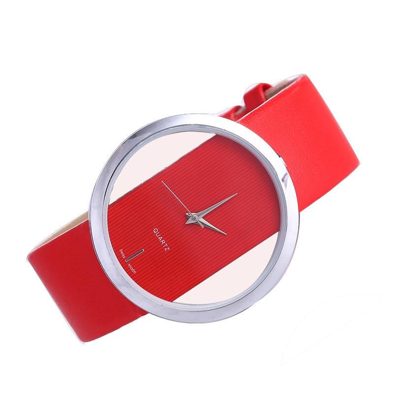 Orologio al Quarzo con Quadrante Trasparente Elegante