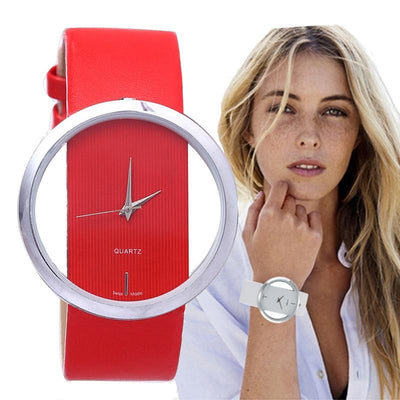 Orologio al Quarzo con Quadrante Trasparente Elegante