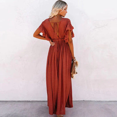 Julie™ - Vestito Lungo Rosso da Spiaggia