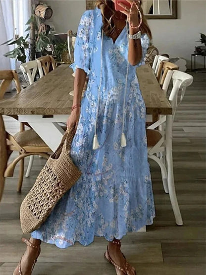 Dianna™ - Abito boho con copertura del ventre