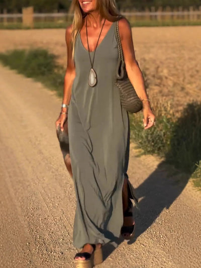 Lilia - Maxi abito con scollo a V