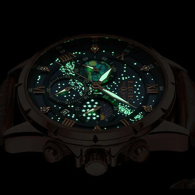 Orologio Elegante con Fase Lunare